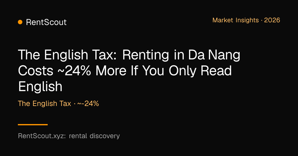 The English Tax — Da Nang rent costs ~24% more if you only read English